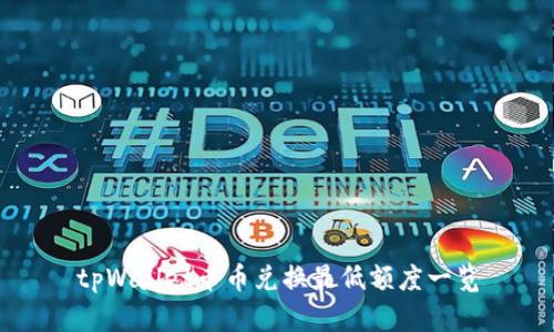 tpWallet币币兑换最低额度一览